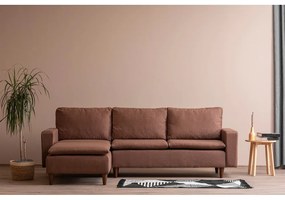 Светлокафяв ъглов диван (ляв ъгъл) Lungo – Balcab Home