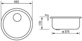 мивка Sanitec Cinzia 1V