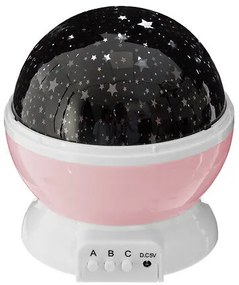 Детски нощен прожектор с батерии atmosphera Cosmos - Розов