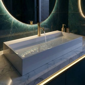 УМИВАЛНИК мраморен композит  Rea GOYA 100CM