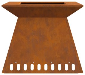 Sonata H Огнище 60x60x50 см, обветрена стомана