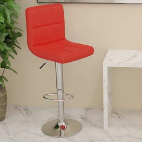 334221 vidaXL Бар табуретка, червена, изкуствена кожа