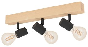 Осветително тяло за таван в черен и естествен цвят 5x48 cm TOWNSHEND 3 – EGLO