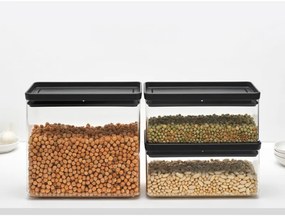 Кутии за съхранение Brabantia Tasty+ Stackable 1008881, 2x1.5л+1x3.5л, Без BPA, Плътно затваряне, Тъмносив