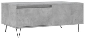 830808 vidaXL Маса за кафе, бетонно сива, 90x50x36,5 см, инженерно дърво