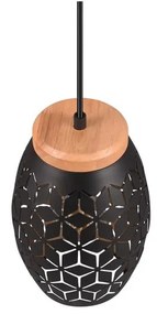 Черно висящо осветително тяло ø 15 cm Bidar - Trio