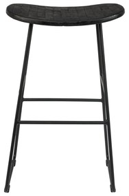 Черен бар стол 2 бр. (височина на седалката 62 cm) Tangle – White Label