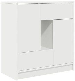 861841 vidaXL Бюфет с чекмеджета и вратички, бял, 70,5x34x74,5 см