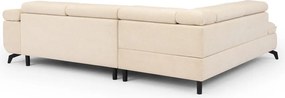 Кремав шенилов ъглов диван (ляв ъгъл L форма) Marbeya – Ropez