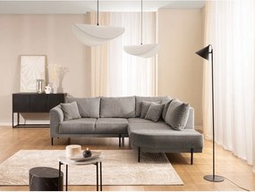 Кафяво-сив шенилов ъглов диван (десен ъгъл/L форма) Mauris – Ropez