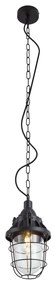 Индустриална висяща лампа черна със стъкло - Cabin
