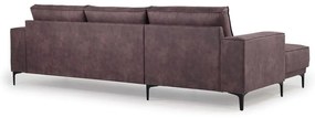 Тъмнокафяв ъглов диван от изкуствена кожа (ляв ъгъл) Copenhagen - Scandic