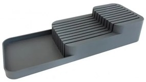 Horecano - Пластмасов органайзер за ножове на две нива 39x14xh7,3см антрацит HOME-(50830-A)