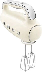 Ръчен миксер SMEG 50's Style HMF01CREU, 250W, 9 скорости, Турбо, Скрит LED дисплей, Таймер, Аксесоари, Кремав