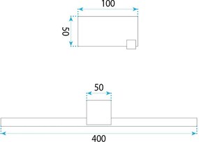 LED аплик за баня SWE040-1W 40cm Chrome