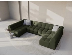 Зелен ъглов диван (U форма) Kendal – Micadoni