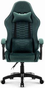 Геймърски стол HC-1000 GREEN - кадифена тъкан