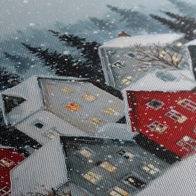 Картина на платно Коледна – Зимна приказка в планината