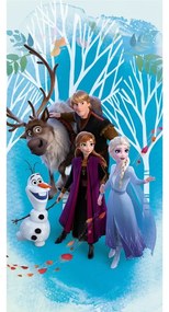 Синя памучна детска кърпа 70x140 cm Frozen "Blue" – Jerry Fabrics