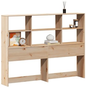855660 vidaXL Горна табла с място за съхранение, 140 см, масивно дърво бор