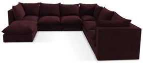 Бордо ъглов диван (десен ъгъл/U форма) Manao – Makamii