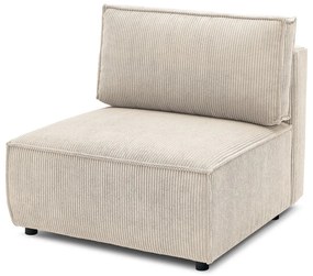 Кремав модул за диван от велур, централна част Nihad modular - Bobochic Paris