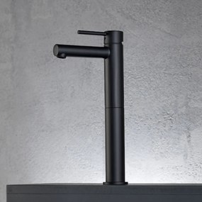 Кран за мивка Eurorama Tonda Висок-Черен матова