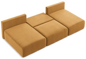 Оранжев разтегателен ъглов диван с място за съхранение Kalena – Makamii