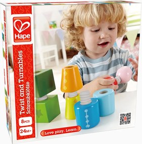 Hape - Детска играчка за подреждане с навивана, дървена