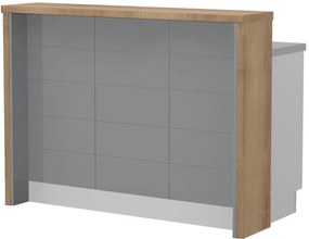 Островна кухненска пейка Hudson-Length: 135 cm.-Gray-Pacific Walnut