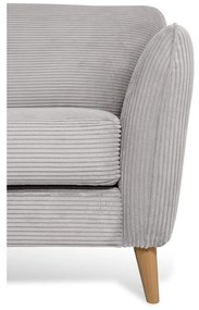 Светлосив ъглов диван от рипсено кадифе (ляв ъгъл) Paris – Scandic