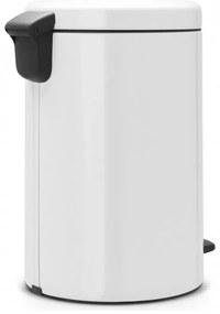 Кош за боклук с педал Brabantia NewIcon 649034, 20 л, Плавно затваряне, Противоплъзгаща основа, Бял