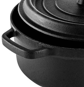 Чугунена тенджера Muhler Tika MR-2448CI, 24x10.5 см, 3.4 л, Индукция, Черен