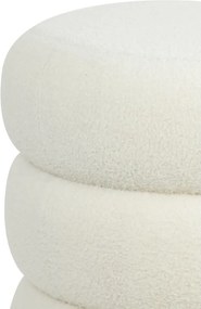 Бяла табуретка от плат букле Kimi – Light &amp; Living