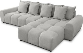 Светлосив ъглов диван (десен ъгъл) Albane – Ropez