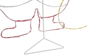 Коледна подова лампа Дядо Коледа 117 см вкл. LED с таймер IP44 - Pax