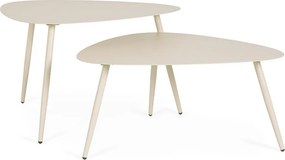 Стоманени градински масички за кафе в комплект 2 бр. 73,5x77,5 cm Yvonne – Bizzotto