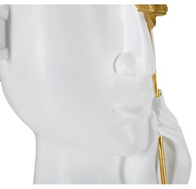 Бяла ваза от полирезин 27 cm Fiore - Mauro Ferretti