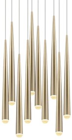 LED висящо осветително тяло в златист цвят ø 30 cm Cala – Trio Select