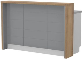 Островна кухненска пейка Hudson-Length: 150 cm.-Gray-Pacific Walnut