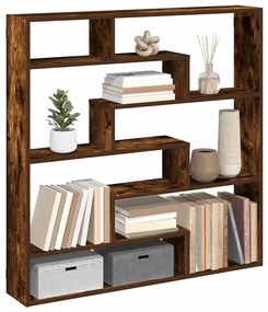 860026 vidaXL Стенен кубичен рафт, 7 отделения, опушен дъб, инженерно дърво