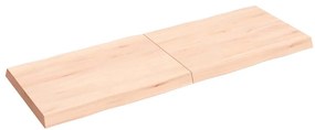 363899 vidaXL Плот за маса 140x50x(2-6) см необработено масивно дърво жив ръб