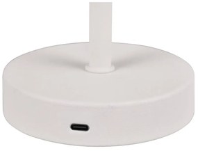 Бяла LED настолна лампа с възможност за димиране (височина 30 cm) Jeff - Trio