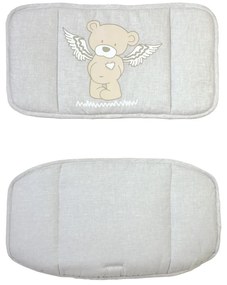 Сива подложка за детски стол за хранене Heartbreakerbär – Roba