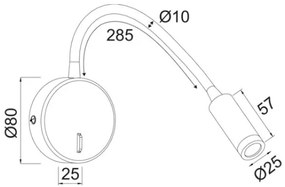 стенна лампа LED Alis-Mauro