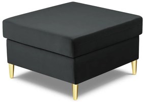 Тъмносива кадифена табуретка Kyoto – Cosmopolitan Design