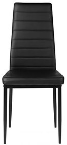 Комплект от 4 елегантни стола в черно с непреходен дизайн