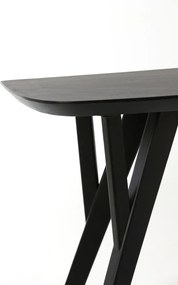 Матово черно конзолна маса от масивна акация 44x160 cm Quenza – Light &amp; Living