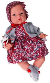 Asi - Кукла бебе Коке с рокличка и шапка на цветя