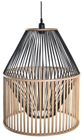 Полилей DKD Home Decor Кафяв Черен Дървен Бамбук 50 W 43 x 43 x 53 cm